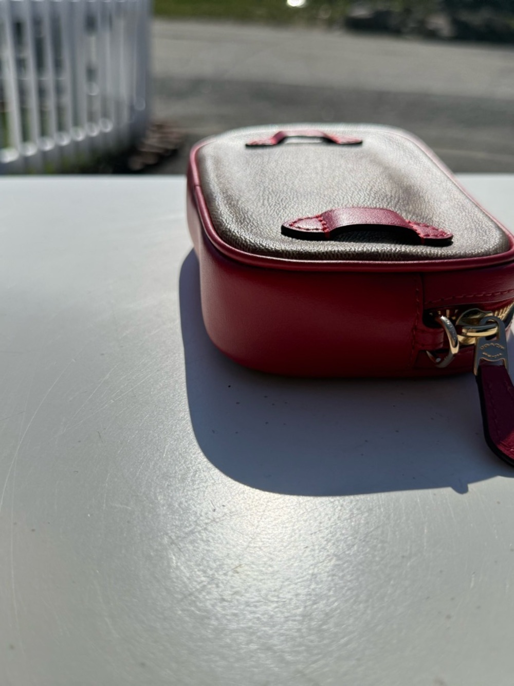 Coach Signature Canvas Crossbody Belt bag in Brown and Red - Picture 6 of 10